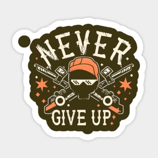 Never Give Up motivational words Sticker